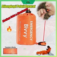 Portable Bivvy Thermal Emergency Equipped with Emergency Whistle Maintains Temperature, Storing Heat