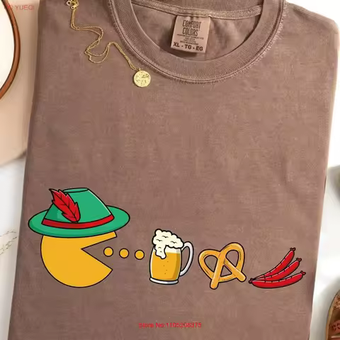 Funny Festival T Shirt OktoberfesT Beer Lovers German Cheers Prost Pretzel Sausage Mug vintage Washe