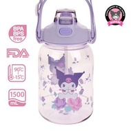 SANRIO - Kuromi 1500ml BPA & BPS Free 超大容量兩用膠水樽/水壺