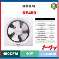 Houm DE180 6inch / DE450 10inch Dual Airflow Wall Mounted Ventilation Bedroom Living Toilet Exhaust 
