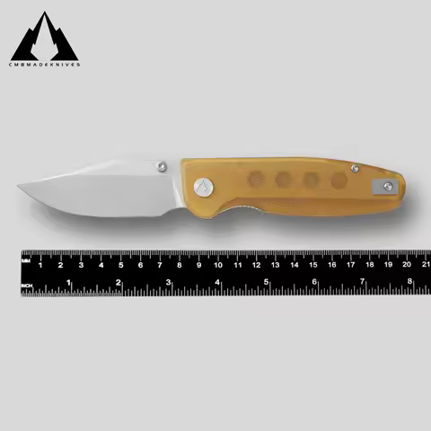 CMBMADEKNIVES CMB Lucky 14C28N Steel PEI Handle Camping Pocket Folding Knife EDC CMB-21E