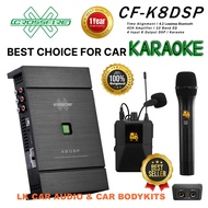 CROSSFIRE CF-K8DSP KARAOKE DSP AMPLIFIER BUILD IN 4 CH 4 IN 6 OUT BLUETOOTH 4.2 PLUG AND PLAY