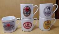 早期日本朝日啤酒 Asahi  濃縮咖啡杯-5杯合售