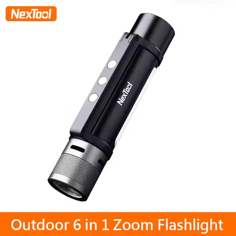 Nextool Outdoor 6 in 1 Zoom Flashlight Multifunction Portable Sound Light Alarm 1000lm Waterproof 26