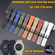 Resin Rubber Watch Band for Casio G-SHOCK GA-2100 GA-2110 Men Sports Waterproof Quick Release TPU Strap Wrist Bracelet Accessories