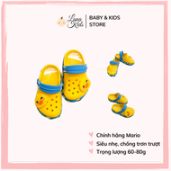 Dép sục crocs Cheerful Mario cho bé bé trai bé gái trẻ em (Cheerful Mario Mules for babies boys)