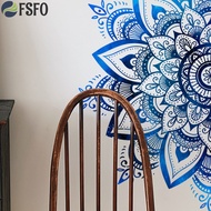 【FSFO】Mandala Lotus Vinyl Wall Sticker Lotus Flower Datura Zen Decor Decals Sticker