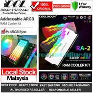 Coolmoon CM-RA2 Crystal ARGB Memory RAM Cooler DDR Heatsink DIY PC Game MOD DDR3 DDR4 ASUS Aura Sync