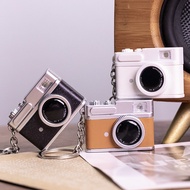 Creative Mini Retro Camera Keychain Simulated 3D Camera Model Luminous Keyring Bag Pendant Photograp