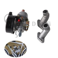 Motorcycle Carburetor Intake Pipe Kit For 60cc 66cc 80cc 100cc 2-Stroke Engine Motor Bicycle Electri