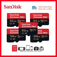 Sandisk  Class10 A2 Extreme Pro microSD Card 32GB 64GB 128GB 256GB 512GB การ์ดหน่วยความจำ