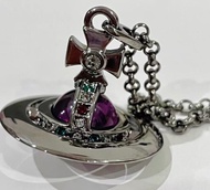 Vivienne Westwood new tiny orb 土星紫色星球吊墜 項鏈