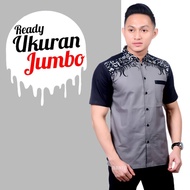 Baju Koko Jumbo Short Sleeve Root Motif Size M L XL XXL 3XL 4XL 5XL