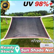 Sun Shade Net Car Cover sun Shade Sail Outdoor Anti UV 90% Anti-UV Hitam Awnings Jaring Outdoor Gard