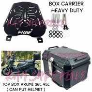 ORIGINAL ARUMI ZONTES 368G TOP BOX PLASTIC 36L 45L & CARRIER HEAVY DUTY ZONTES368G 368 MONORACK RACK