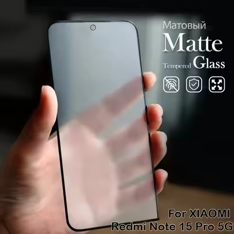 2Pcs Matte 9H Tempered Glass Protector for Redmi Note 15 14 13 Pro Plus 7 8 8T 9S 9T 10S 10T 9 10 Pr