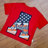 RED A-LINE T-SHIRT, Loose Form, 100% Cotton 2C, Thick, sweat-absorbent