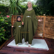 Baju Couple Ibu Dan Anak Perempuan Kekinian Plain Kain Krep Tiara Kaftan