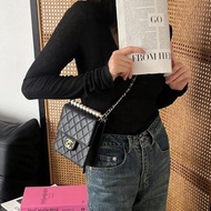 【震撼撿漏💰全網最低價！】 Chanel/香奈兒  方胖子平替 黑金珍珠鏈條包 (下單前先詢問庫存❗️❗️）