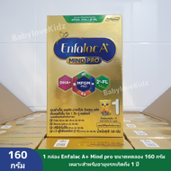ส่งฟรี - นมผงเอนฟาแลค เอ พลัส Enfalac A+ mind pro นมผงสูตร 1 กล่อง 160 กรัม ขนาดทดลอง นมผงเด็กทารก