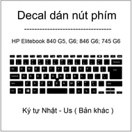 Other Japanese key button Decal for HP Elitebook 840 G5, G6; 846 G6; 745 G6