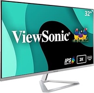 ViewSonic VX3276-2K-MHD 32" 1440p Entertainment Monitor, Dark Silver