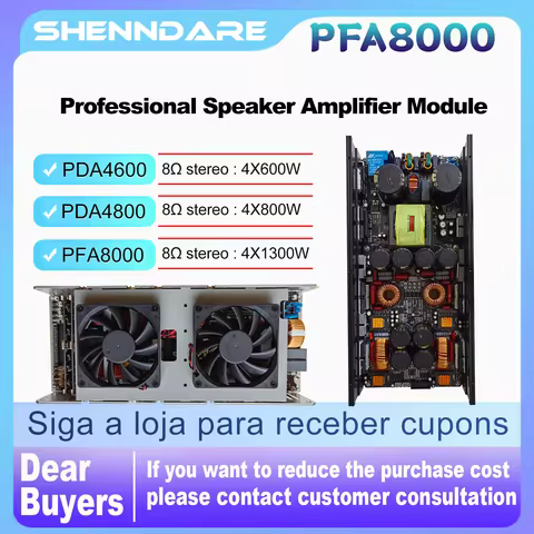 ShennDare FPA8000 Professional Speaker Amplifier Module 4x1300W 8ohm 4 Channel DJ Subwoofer Amplifie