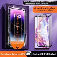 For VIVO V2026 tempered Glass V2043 V2029 V2027 V2038 Auto-Dust Removal One-click Installation Tempe