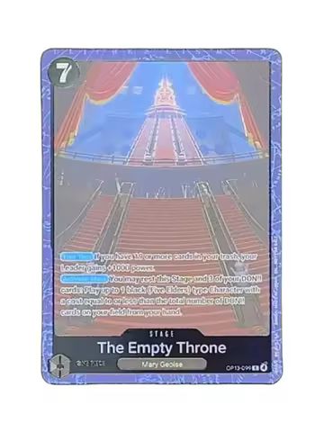 One Piece TCG English Stage card The Empty Throne Imu Deck card OP13-099 Foild Textured Card Black Y