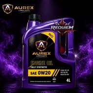 AUREX 0W20 (4 Liter) Fully Synthetic Engine Oil API SQ GF-7A -Proton, Perodua, Honda, Nissan, Toyota
