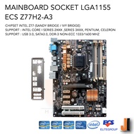 Mainboard ECS Z77H2-A3 (LGA1155) Support Intel Core i Gen.2XXX and Gen.3XXX Series (สินค้ามือสองสภาพดีมีฝาหลัง มีการรับประกัน)