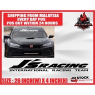 JS RACING WINDSCREEND CAR STICKER HONDA JAZZ CIVIC CITY ACCORD TYPE R EG EK FK8 FD FC FB GM6 GK5