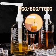 1100ml Plastic Syrup Press Bottle Multi-Function Fructose Quantitator Bottle With Pump 5/8/10cc