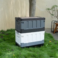 折疊式收納箱-黑白2色-60L 露營箱 整理箱 玩具箱 車用收納箱