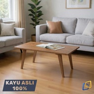 Minimalist Coffee Table Made of Original Jepara Wood | 3-in-1 Multi-Purpose Work Table & Coffee Tabl