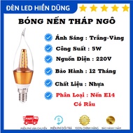 COMBO 10 Bóng Đèn Led 5W Quả Nhót Nến Đuôi E14 E27