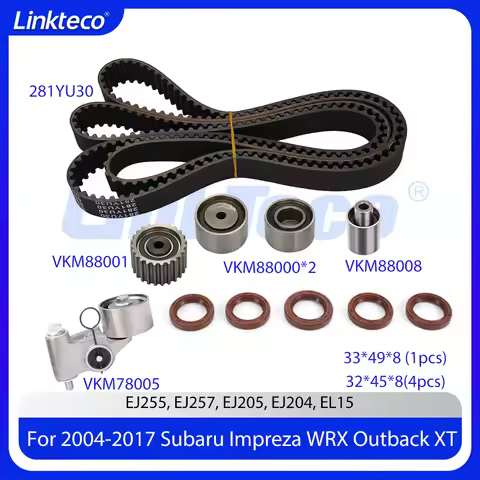 Engine Part Timing Belt Kit Fit 1.5 2.0 2.5 L EJ205 EJ255 For 2004-2017 Subaru Impreza WRX Legacy Fo