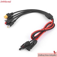 WISKLY Panel Extension Cable, MC4 to DC5521 7909 XT60 Female Connector 4 in 1 Wire, Connector 30A 1m