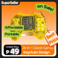 On 26-in-1 Mini Game Console Portable Keychain - Retro Tetris Toy