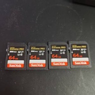 SanDisk 讀寫300mb/s v90 64GB 最高速sd card, 新出a7m5就啱哂嚟用