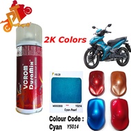 Spray Tin Y15ZR Cyan CM6 Ex5 Color Warna Hijau Ysuku Warna 400ml Ex5 Gold- Cyan,Silver,2K cyan Clear
