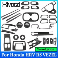 Hivotd Car Wood Grain Full Set Decorative Cover,chrome Plating Interior and Exterior Accessories,Automotive Modification Parts for Honda HRV HR-V RS VEZEL 2022 2023 2024