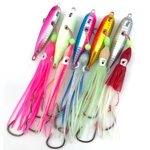Fiscan Pesca Inchiku 40g-200g Metal Jig Head Leurre Octopus Skirt Japan Kingfish Snapper Grouper Slo