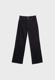 STRADIVARIUS กางเกง ทรงขาบาน เอวสูง  D92 STRAIGHT WIDE JEANS (B2805)