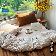 GONI FRESH duvet cover set in Cafe Beige color - Elastic bed sheets 4-25cm high, sizes 1m,1m2,1m4, 1