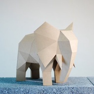 DIY手作3D紙模型擺飾 小動物系列 -大象 (4色可選)