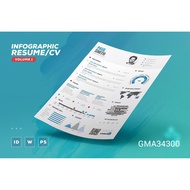 Infographic CV Resume Cover Letter Volume 1 Template Word