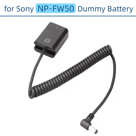 Np-Fw50 Dummy Battery With Spring Cable Adapter For Sony A6000 A5000 A6500 A6400 A6300 Zv-E10 A7 A7r