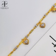 [Gold & Co] Gold 916 New Fashion Hand Chain Hanging Love viral (2C) 8.xx grams Gold 916 Pure Gold