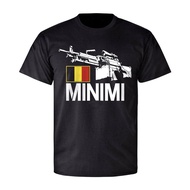 Belgium Light Machine Gun FN MG Weapon Fan T-Shirt. Summer Cotton Short Sleeve O-Neck Mens T Shirt N